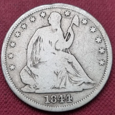 1844 O Seated Liberty Half Dollar 50c Better Grade #57432 Cover