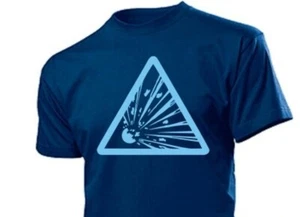 Camiseta Explosivo Símbolo Explosionsgefährlich Sprengmeister Talla S-XXL Bomb - Imagen 1 de 10