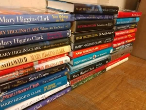 Lot of 10 Mary Higgins Clark Mystery Suspense Thriller Novel Hardcover Books MIX - Picture 1 of 4