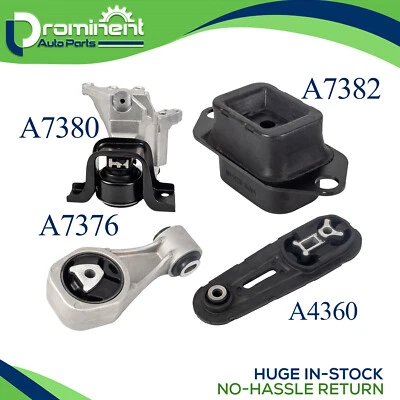 Soporte de motor y transmisión de 4 piezas para Nissan Sentra l4 2013-2016 1,8 L automático Foto 1 de 4