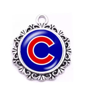 Baseball Charm For DIY Projects, Round Charm - Picture 1 of 4