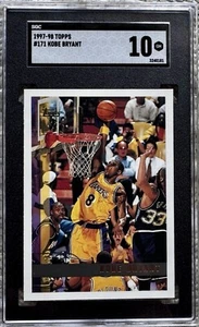 1997 TOPPS KOBE BRYANT SGC 10 2ND YEAR LOW POP - Picture 1 of 2