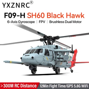 YXZNRC F09-H RC Helicopter RTF SH60 8CH GPS Optical Flow Positioning Aircraft - Picture 1 of 23