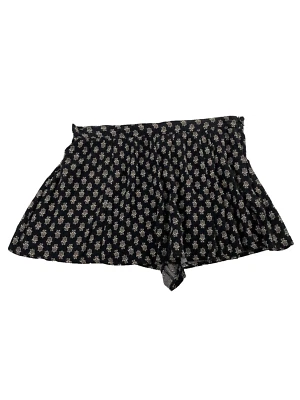 Pantalones cortos Forever 21 con estampado de flores negro y beige, talla pequeña Foto 1 de 4