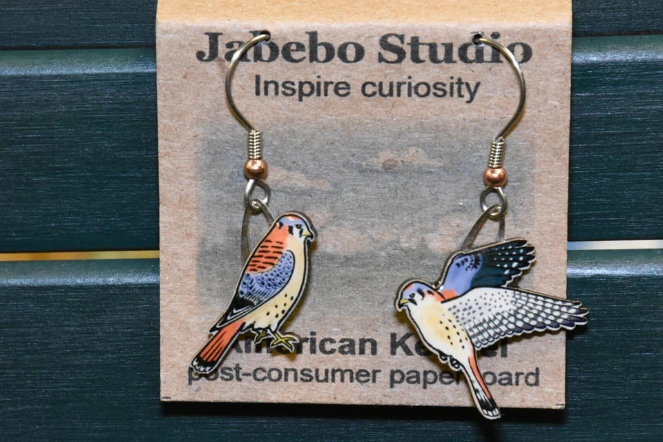 Jabebo Earrings American Kestrel - Imagem 1 de 1