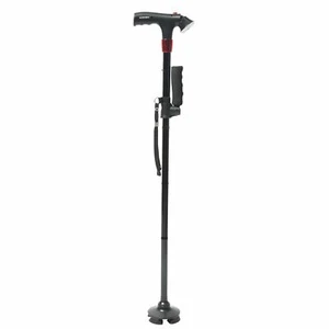 NEW Lightweight Folding Cane with LED Flashlight Flexible Cane Tip, EXTRA Handle - Picture 1 of 7
