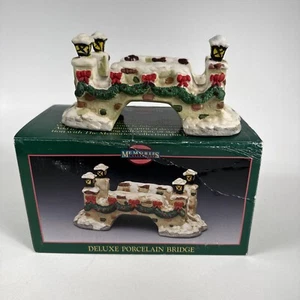 Memories Collection Deluxe Porcelain Bridge Christmas Village Decoration - Picture 1 of 12