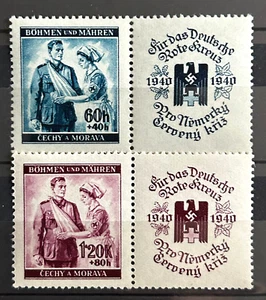 1940 German occ. Czechia BuM stamps Mi:DE-BM WZd1/WZd5 Red Cross MNH /3368 - Picture 1 of 1