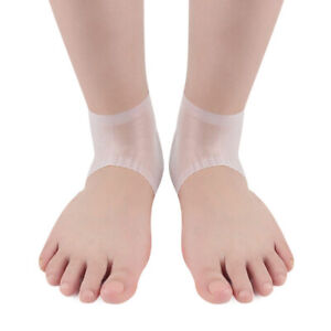  2 Pairs Heel Socks Moisturizing Foot Protector Cushion Cups Sleeve Soft Ankle