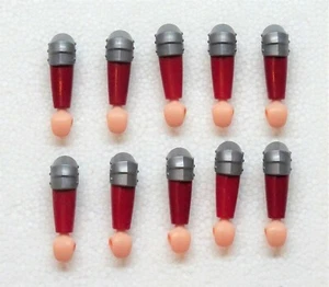 10 Bras Rouge Foncé Argent Playmobil Pour Armure Croisé Chevalier Barbare > - Picture 1 of 1