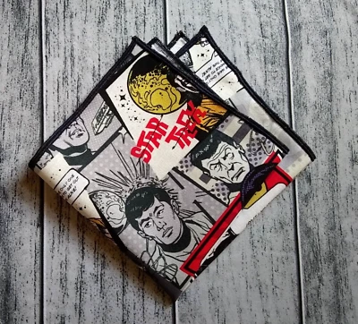 Camelot Fabric Star Trek Pocket Square Hankie Handkerchief Formal Made to Order Foto 1 de 4