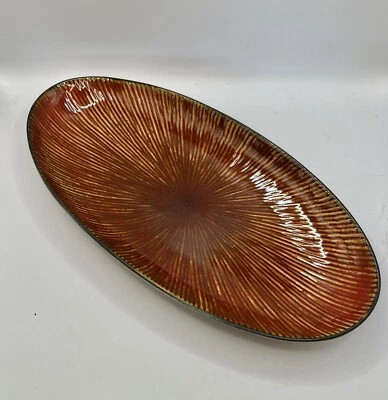 "Abalorio o caramelo vintage Pier 1 naranja otoño 12"" X 6""" Foto 1 de 4