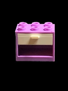 Lego Friends purple night stand with opening drawer- combined shipping (LGF106) - Picture 1 of 1