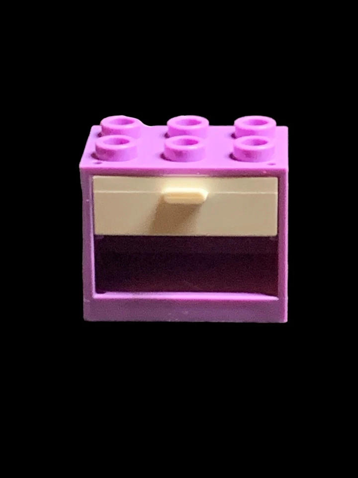 Lego Friends purple night stand with opening drawer- combined shipping (LGF106) - Image 1 of 1