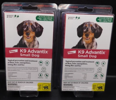 2pk -K9 Advantix Small Dog 4-10 lbs Flea & Tick Treatment 4m Supply Total New - Image 1 of 4