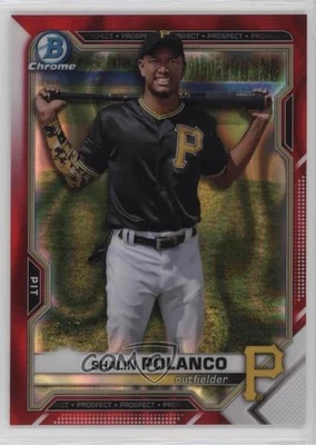 2021 Bowman Draft Chrome Red Lava Refractor /5 Shalin Polanco #BDC-176 - Image 1 of 2