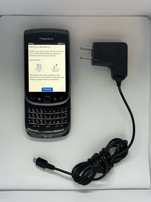 BlackBerry Torch 9800 - Black (AT&T) Smartphone, Bad Plastic Backing - Image 1 of 4