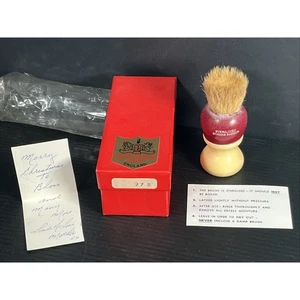 Vtg Rooney Brushes London Badger Shaving Brush Made in England Box Papers - Picture 1 of 8
