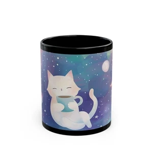 Coffee Mug, Cosmic Cat Design, Space Theme, Gift for Cat Lovers, Dreamy  Mug,  - Picture 1 of 9