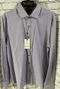 NWT ROBERT GRAHAM Men's Purple Geometric Pattern L/S Tailored Fit Shirt Size L - Picture 1 of 7