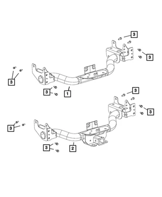 Remolque Dodge Ram 1500 2009-18 remolque enganche receptor OEM 55398274AD Foto 1 de 4