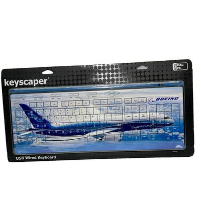 Keyscaper Boeing USB Dreamliner 787 Mac PC QWERTY Keyboard Aviation Theme - Image 1 of 4