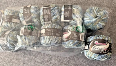 Vintage Austermann BUBBLE PRINT Yarn Mix Cotton Blend 10 Balls same lot# - Image 1 of 4