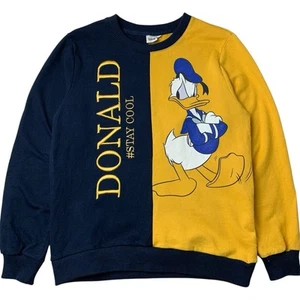 Disney World Donald Duck Crewneck Sweater Mens Size Small Mickey Mouse Jumper - Picture 1 of 9
