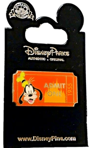 Disney Pin 2012 WDW Goofy Orange Admission Ticket Admit One Pin # 92330 PWP - Bild 1 von 2