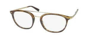 NEW JOHN VARVATOS V378 EYEGLASSES 49-19-145 BROWN FULL-RIM OVAL BROWN METAL & - Picture 1 of 8