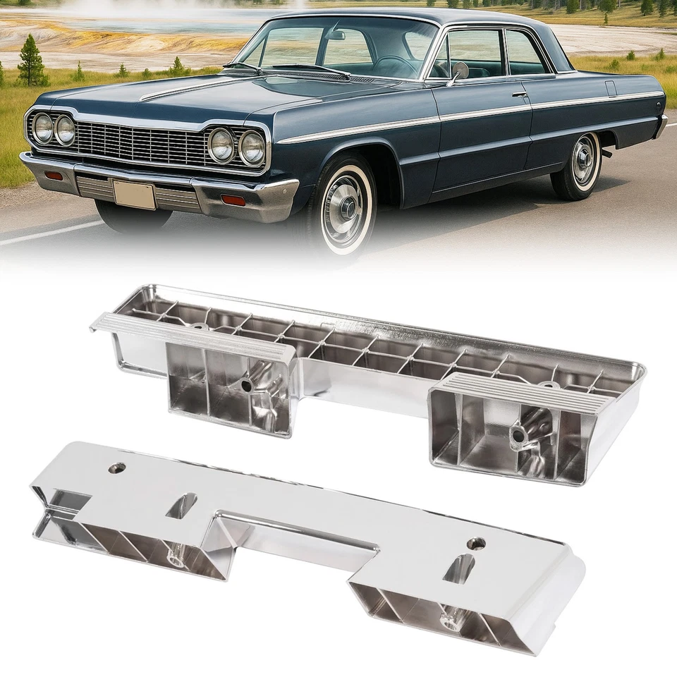 New For 1962-1964 Chevrolet Impala Chrome Front Arm Rest Bases Pair LH RH Foto 1 de 4