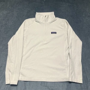 Patagonia Micro D Fleecepullover Sweatshirt Damen Medium weiß schnelltrocknend Logo - Bild 1 von 15