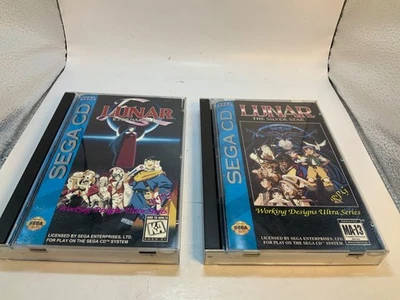 Lunar Eternal Blue & Silver Star for Sega CD Both CIB Both Manuals reg card blue - Image 1 of 4