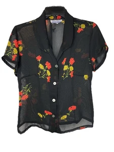 Fashion Collections transparente Damenbluse mit Blumenmuster Größe Small - Bild 1 von 9