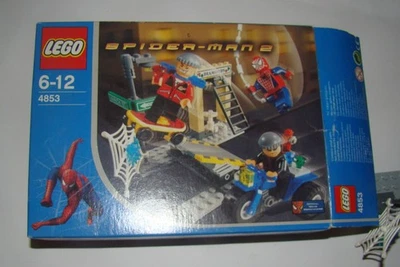LEGO SPIDER-MAN 2 4853 spider-man la bijouterie skate complet TBE boite ouverte - Photo 1/4
