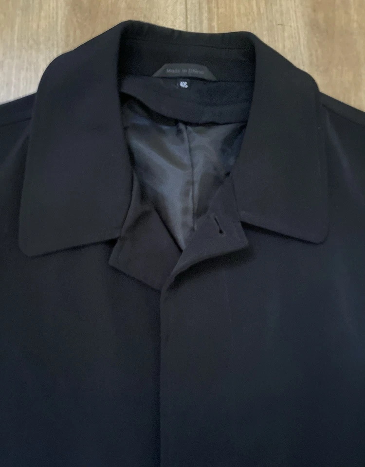 Calvin Klein black overcoat men’s 42S 50” - Image 1 of 4
