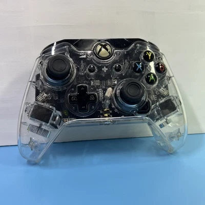 X BOX ONE AFTERGLOW CLEAR GAMING WIRED CONTROLLER NO CORD 048-121 TESTED WORKS! - Image 1 of 4