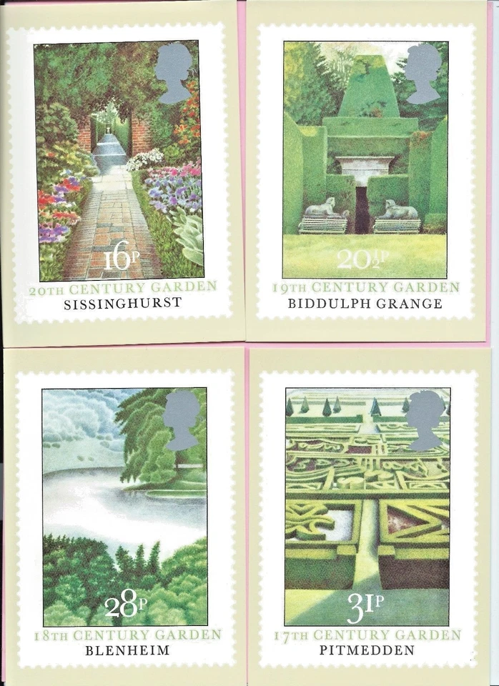 Juego completo de tarjetas GB 1983 PHQ #69 - JARDINES BRITÁNICOS - sin usar como nuevo Foto 1 de 1