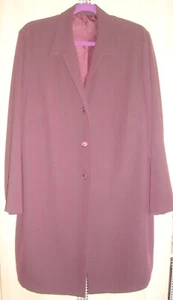ESSENCE EVANS Purple Long Lightweight JACKET 22 with side splits -washable! - Picture 1 of 5