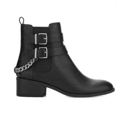 Kenneth Cole Reaction Salt Biker Chain Chelsea Boot Black Women's Size 9.5 - Image 1 of 4