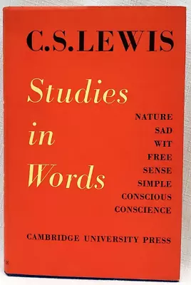 1961 C.S Lewis STUDIES IN WORDS,Semantics,Usage,English Language History,Lexical - Image 1 of 4