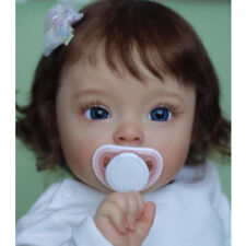 24inch Reborn Baby Dolls Silicone Cloth Toddler Babies Blue Eyes Girl Doll Gifts
