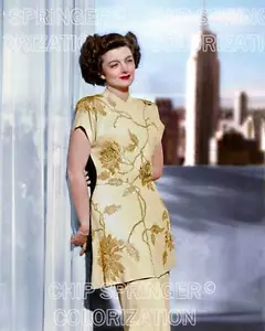 MYRNA LOY NELLA CANZONE DELL'UOMO MAGRO BELLA FOTO A COLORI DI CHIP SPRINGER - Foto 1 di 1