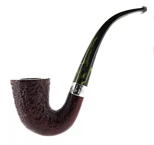 Pipa ASHTON PEBBLE GRAIN XXX sabbiata marrone shape bent calabash vera in argent - Foto 1 di 10