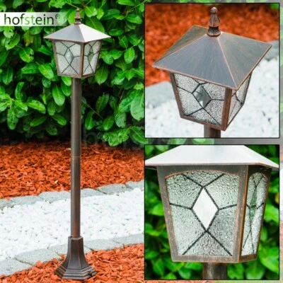 Wegeleuchte Aussen Steh Leuchte rostfarben Wege Lampen Garten Pollerleuchte  - Bild 1 von 4