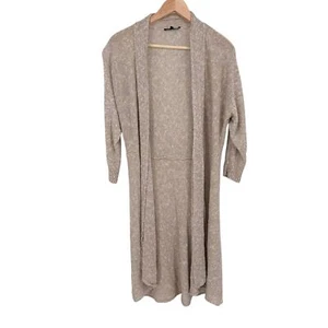 Eileen Fisher Minimalist Linen Beige Sweater Cardigan L Cottagecore Scandistyle - Picture 1 of 9