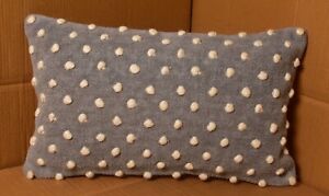 Handmade Chenille Cushion Cover Moroccan Designer With Pom pom Pillow Cover