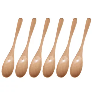 6 PIEZAS Preciosas cucharas para niños café cuchara de madera cucharas para niños cucharas de harina para niños - Imagen 1 de 12