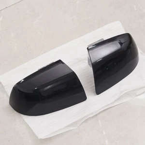 Gloss Black Side Wing Mirror Cover Cap Replacement For Ford Focus 2005~2008 PAIR - Picture 1 of 7