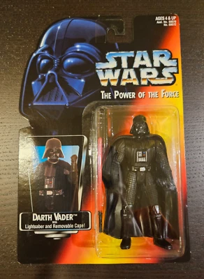 Figura Star Wars Poder de la Fuerza Darth Vader (sable corto en bandeja larga) sin usar, en caja Foto 1 de 4